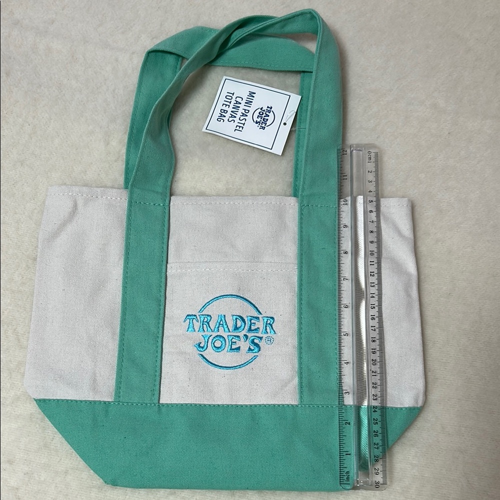 Green and Cream Tote Bag
